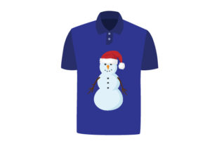 Christmas T-Shirt Mockup with Snowman