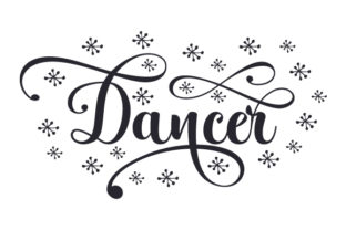 Dancer Christmas Graphic Design Asset