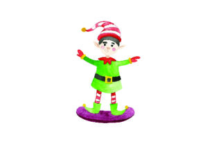 Elf Snowboarding - Watercolor for Christmas Creations