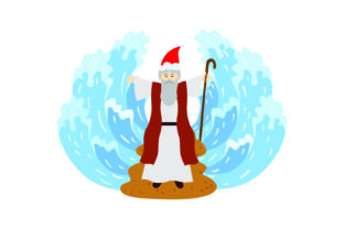 Moses Parting the Sea with Santa Hat: Christmas