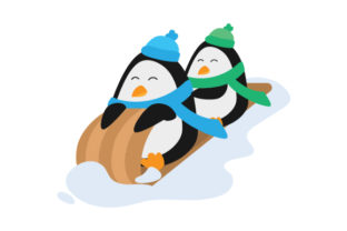 Penguins in Toboggan