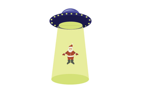 Santa Being Abducted by UFO