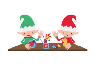 Santa’s Elves Working in a Workshop: Christmas Design Asset Review