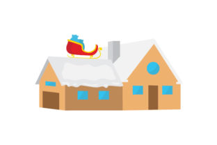 Santa’s Sleigh on Roof — Christmas Graphic Asset Review